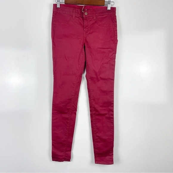 J Brand for Intermix Coat Red Leggings Skinny Jeans Size 27 - Picture 1 of 8